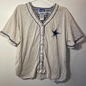 Team NFL by ESLEEP vintage V-neck button up T-shirt